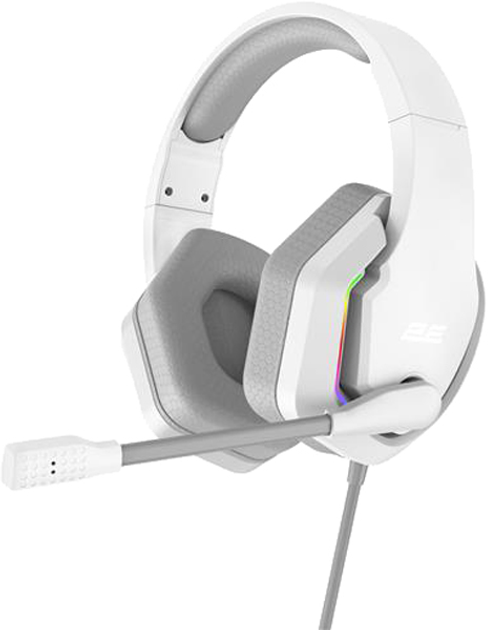 Акція на Навушники 2E Gaming HG315 RGB USB 7.1 White (2E-HG315WT-7.1) від Rozetka