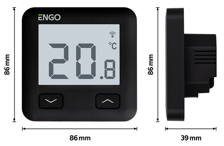 Termostat ENGO CONTROLS E10-B czarny (5904665764039) - obraz 3