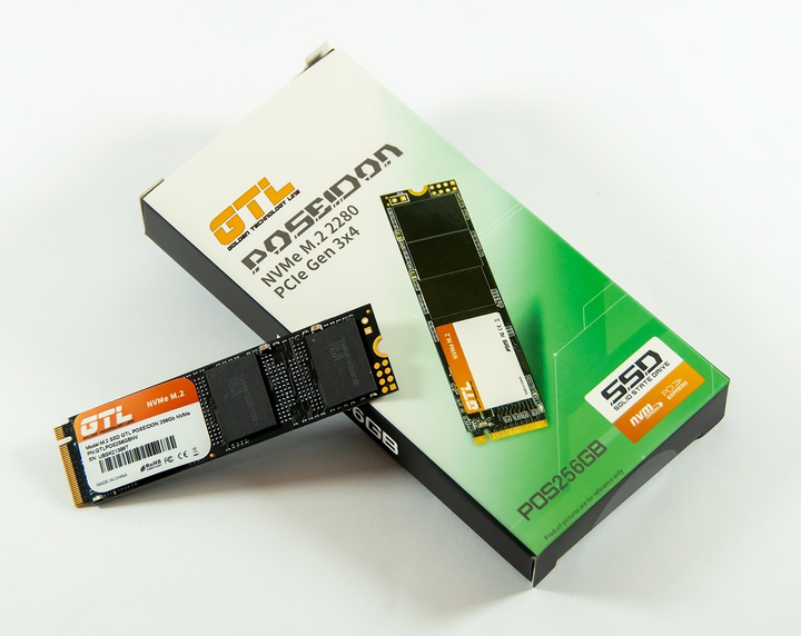 Твердотільний накопичувач M.2 256Gb, GTL Poseidon, PCI-E 4x, 3D TLC, 1800/1100 MB/s (GTLPOS256GBNV) - изображение 4