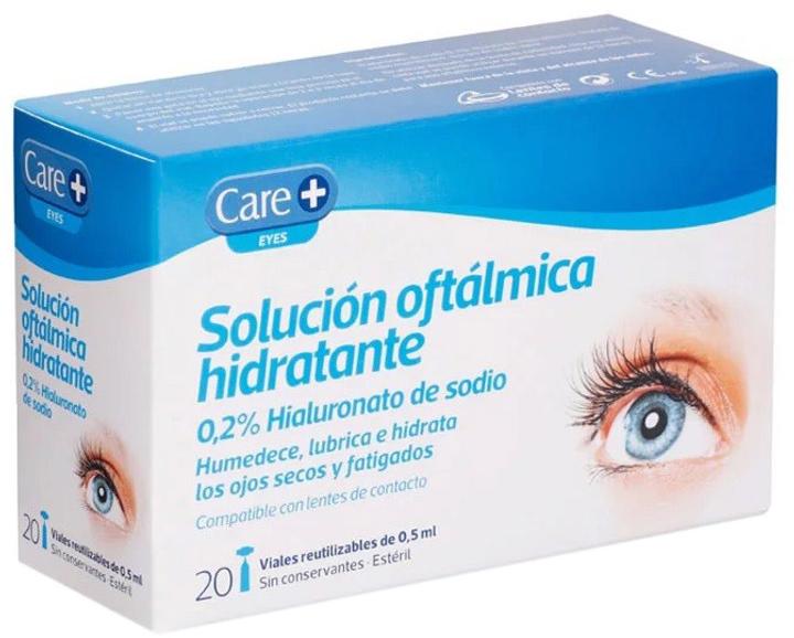 Розчин для очей Care+ Solucion Oftalmologica Hidratante 20 шт x 0.5 мл (8470001772091) - зображення 1