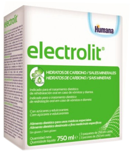Електролітний напій для дітей Humana Na potrzebę rhydin Electrolit Liquid 3x250 мл (8427045139045) - зображення 2