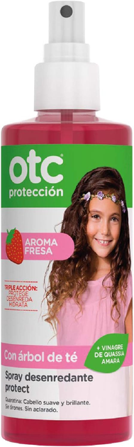 Rozpylać od wszy i gnid Otc Anti Head Lice Protect Strawberry Scented Detangling Spray 250 ml (8470001932655) - obraz 1
