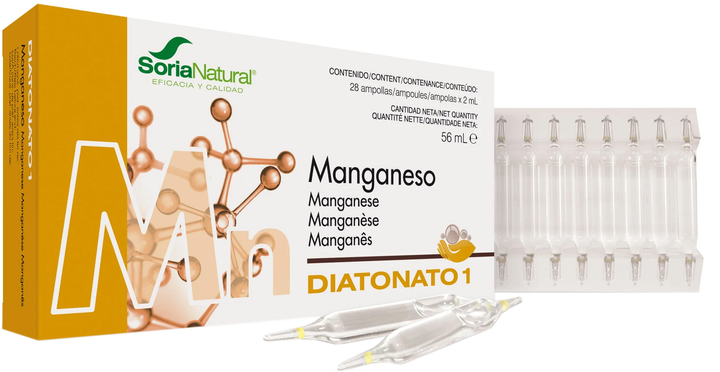 Suplement diety Soria Diatonato 1 Manganeso 28 Ampollas X 2 ml (8422947170295) - obraz 2