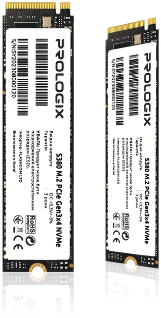 SSD диск Prologix S380 256GB M.2 2280 PCIe 3.0 x4 NVMe TLC (PRO256GS380) - зображення 3