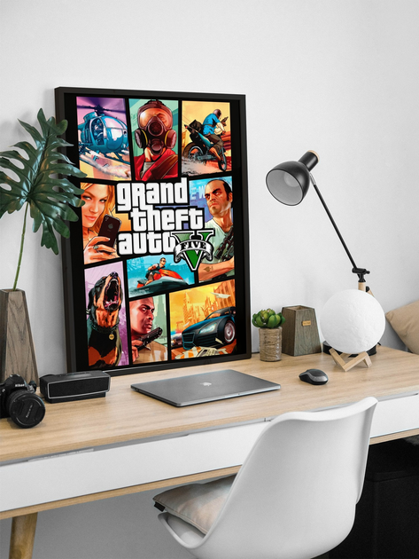 Постер игры GTA 5 / ГТА 5 / Grand Theft Auto 5 – купить онлайн на ROZETKA