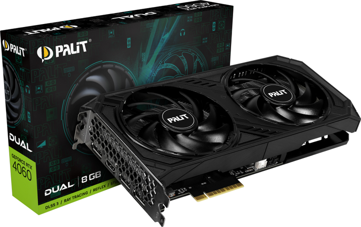 Видеокарта Palit PCI-Ex GeForce RTX 4060 Dual 8GB GDDR6 (128bit) (2460/17000) (HDMI, 3 x DisplayPort) (NE64060019P1-1070D) - изображение 10