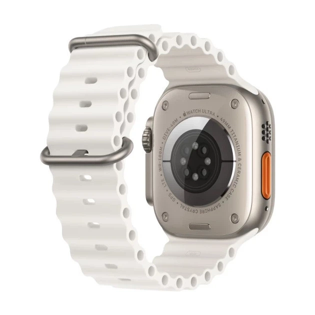 Силіконовий рифлений ремінець Ocean для Apple Watch 42/44/45/49 mm Білий - зображення 3