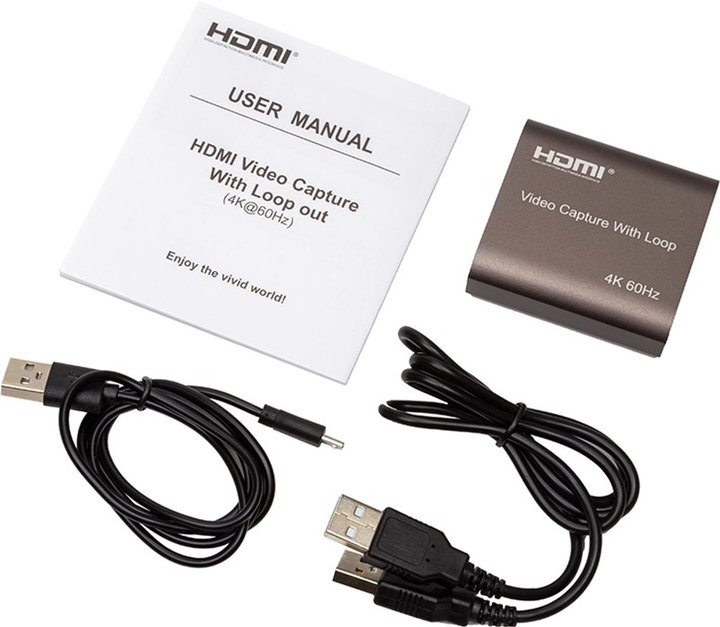 Зовнішня карта відеозахоплення PowerPlant HDMI 4k/60hz (HDVC5) (CA914166) - зображення 5
