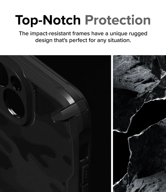 Чехол Ringke Fusion X для iPhone 15 Plus Camo Black (FX734E73) - Фото 5 Чехол Ringke Fusion X для iPhone 15 Plus Camo Black (FX734E73) - изображение 5