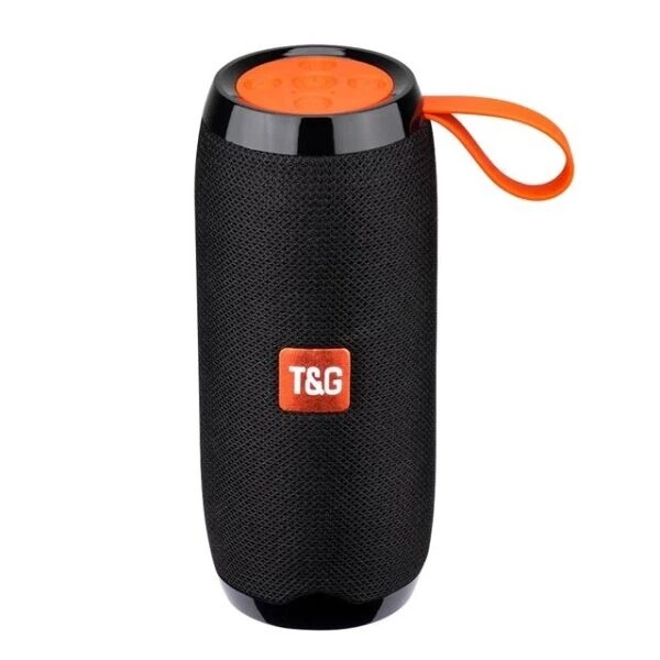 Портативна бездротова Bluetooth стереоколонка T&G 106 з USB і MicroSD Чорна - Фото 1 Портативна бездротова Bluetooth стереоколонка T&G 106 з USB і MicroSD Чорна - зображення 1