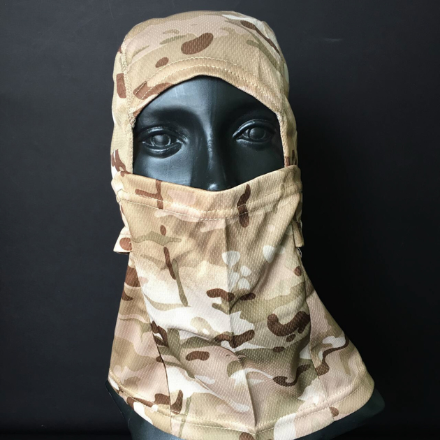 Камуфляжная балаклава-подшлемник летняя мужская женская с прорезью для глаз Zepma Камуфляж DIGITAL (ZK-5) - изображение 2