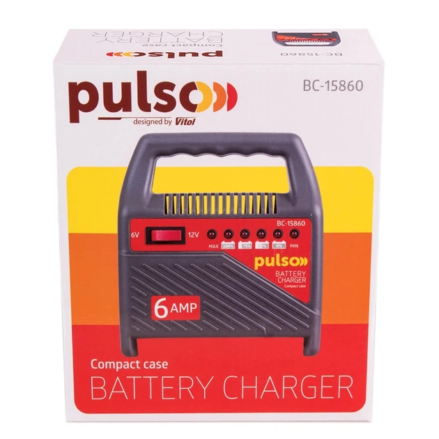 Зарядний пристрій PULSO BC-15860 6&12V/6A/15-80AHR - зображення 5