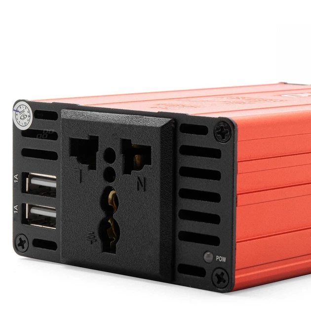Преобразователь напряжения AMiO PI04 24В/230В 300Вт/600Вт 2xUSB - Фото 2 Преобразователь напряжения AMiO PI04 24В/230В 300Вт/600Вт 2xUSB - изображение 2