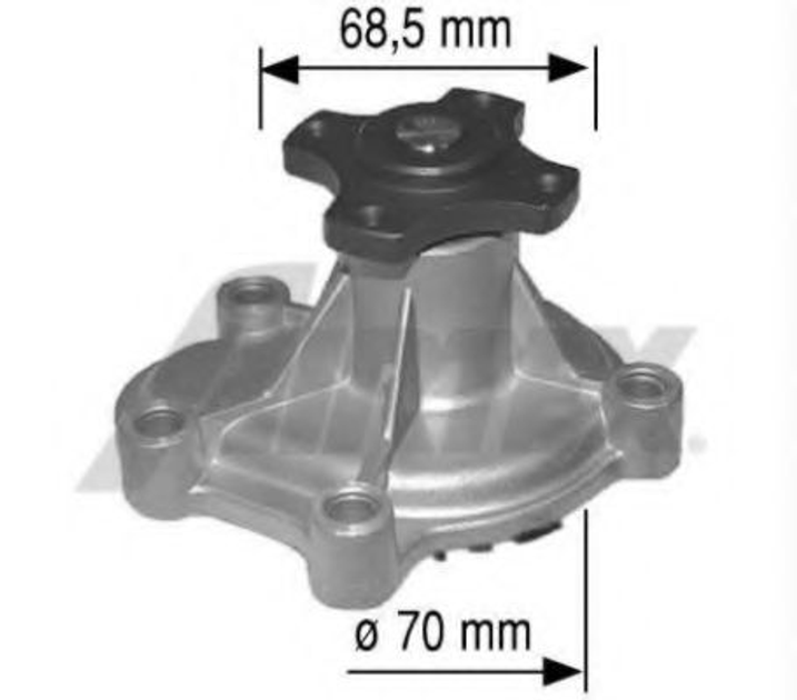 Водяной насос Combo 1.7D -01 (дв.№855805) со шпильками Airtex (1391) - изображение 1