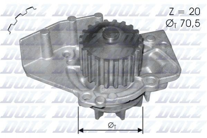 Водяний насос Scudo/Jumpy/Berlingo/Expert/Ducato 1.9D/2.0HDi 98- Dolz (C120) - зображення 2