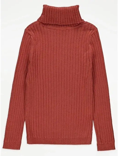 Гольф дитячий в рубчик теракотовий George 146-152см (400093271) - Фото 3 Гольф дитячий в рубчик теракотовий George 146-152см (400093271) - зображення 3
