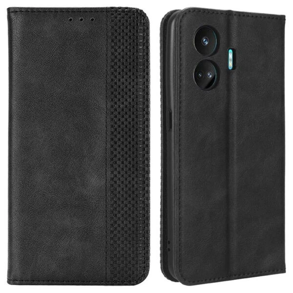 Чохол-книжка Deexe Retro Style для Realme GT Neo 5 SE - Black - Фото 1 Чохол-книжка Deexe Retro Style для Realme GT Neo 5 SE - Black - зображення 1