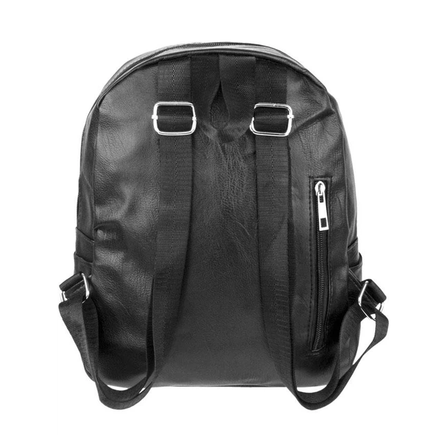 Рюкзак городской BackPack Пушистик Кожзам 28х23х10 см Чёрный с синими вставками (22469) - Фото 3 Рюкзак городской BackPack Пушистик Кожзам 28х23х10 см Чёрный с синими вставками (22469) - изображение 3