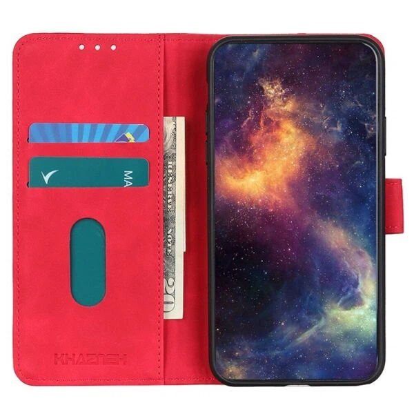 Чохол-книжка з застібкою KHAZNEH Retro Wallet для OPPO A78 - Red - Фото 2 Чохол-книжка з застібкою KHAZNEH Retro Wallet для OPPO A78 - Red - зображення 2