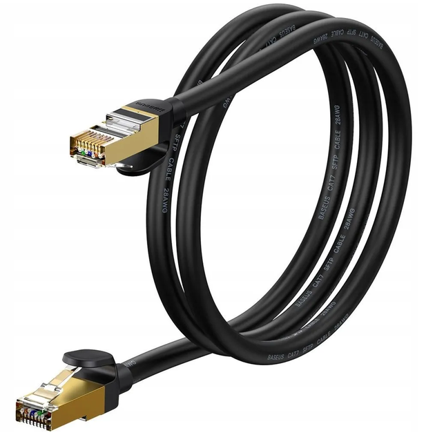 Интернет Кабель 10GIGABIT патч-корд BASEUS RJ45 5M Черный (WKJS010501) - изображение 8