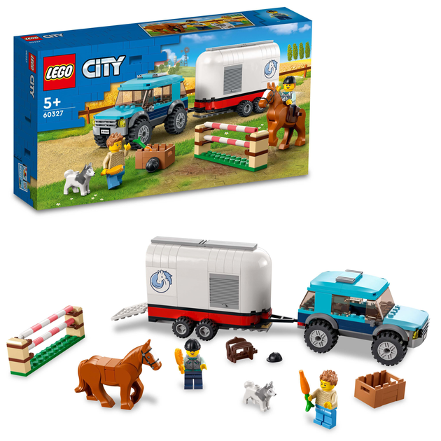 Zestaw klocków LEGO City Przyczepa do przewozu koni 196 elementów (60327) - obraz 6