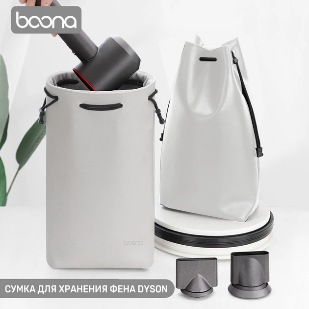 Чехол BOONA для хранения фена или стайлера Dyson DY06 универсальный (cерый) - изображение 3