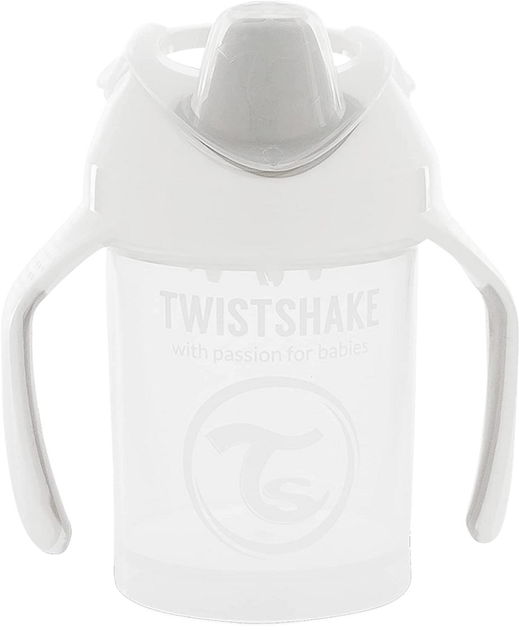 Kubek niekapek Twistshake Pearl Mini z silikonowym dziubkiem 230 ml biały (7350083120533) - obraz 1