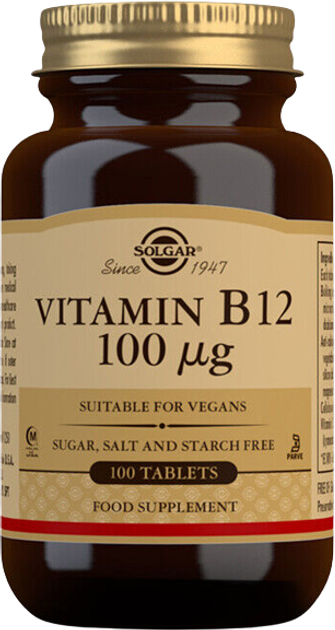 Вітаміни Solgar В12 100 мкг 100 таблеток (33984031807) - зображення 1