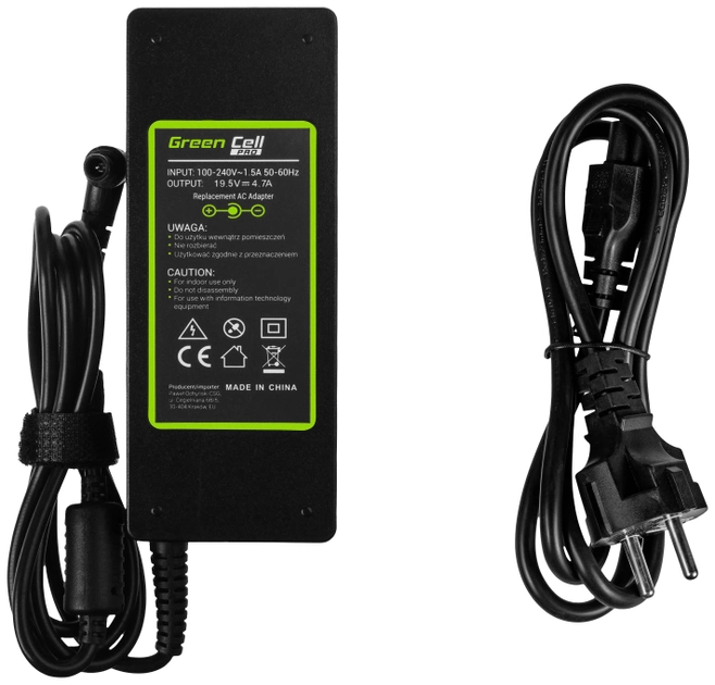 Зарядний пристрій Green Cell Pro для Sony Vaio 19.5 В / 90 Вт Black (5902701411060) - зображення 1