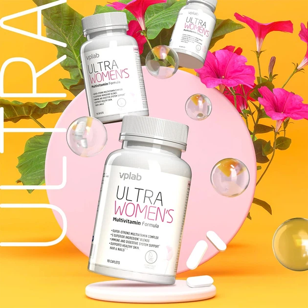 Мультивітаміни для жінок VPlab Ultra Women Multivitamin Formula - 90 каплет - зображення 2