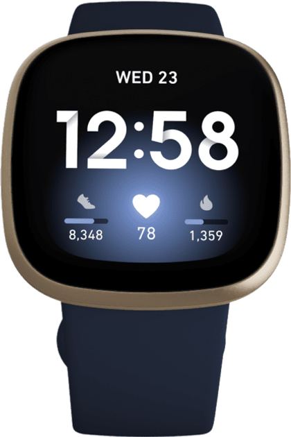 Smartwatch Fitbit Versa 3 Gold/Navy (FB511GLNV) - obraz 2