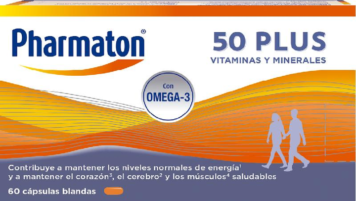 Suplement diety Pharmaton 50 Plus 60 szt. (8470001545411) - obraz 1