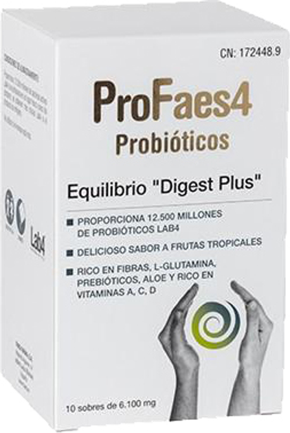 Пробіотик Profaes4 Balance Digest Плюс біфідо- та лактобактерії 6100 мг 10 пакетиків (8436024610956) - зображення 1