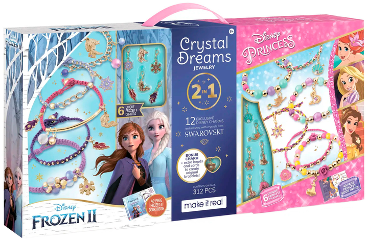 Zestaw do tworzenia bransoletek Make it Real Księżniczki Disneya i Kraina Lodu 2 321 element (695929043827) - obraz 1