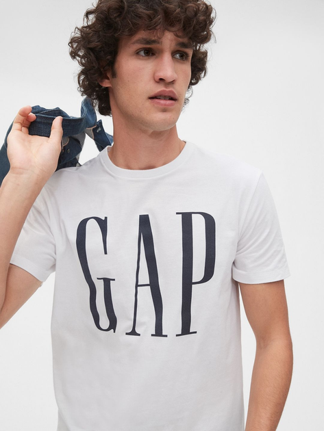 Футболка бавовняна чоловіча GAP 499950-03 XL Біла (1200042821451) - зображення 1