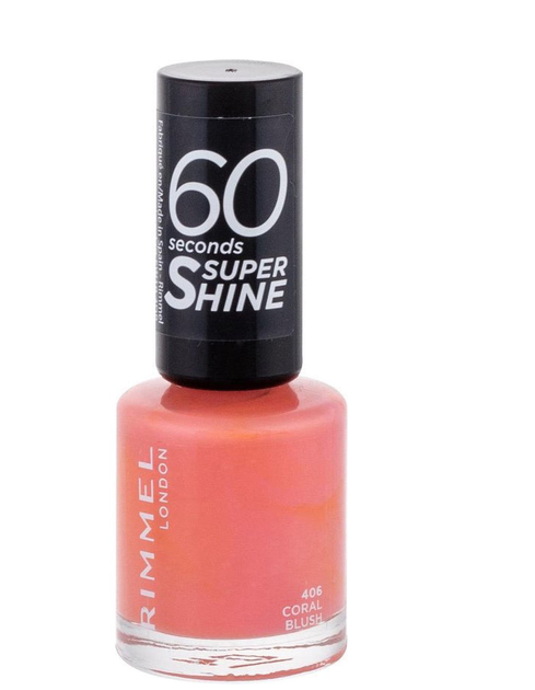 Лак для нігтів Rimmel 60 Seconds Super Shine 406 Coral Blush 8 мл (3614224585747) - зображення 1