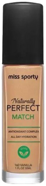 Тональна основа Miss Sporty Naturally Perfect Match 160 Vanilla 30 мл (3616303417611) - зображення 1