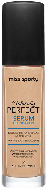 Podkład Miss Sporty Naturally Perfect Serum Foundation 10 30 ml (3616304555596) - obraz 1