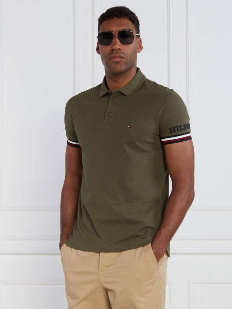 Koszulka polo męska Tommy Hilfiger Slim Fit MW0MW31549 XL Khaki (8720644203149) - obraz 4