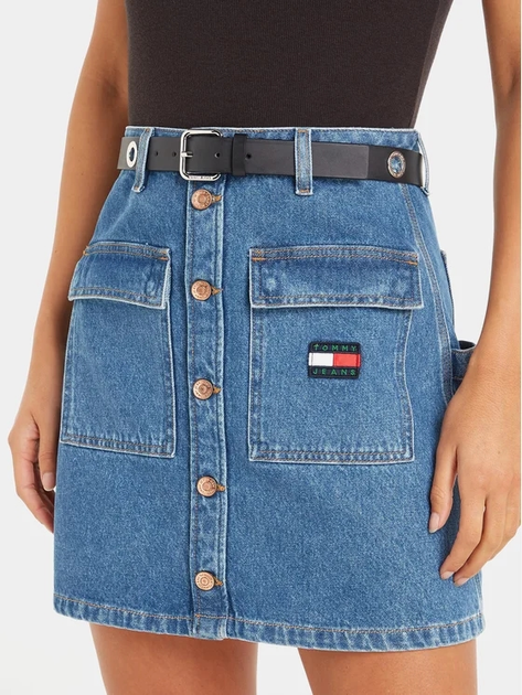 Ремінь жіночий з натуральної шкіри Tommy Hilfiger Tjw City Girl Belt AW0AW15112 90 см Чорний (8720644252901) - зображення 3