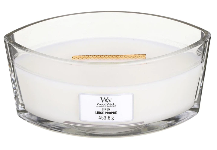Świeca Woodwick Linen 453.6 g (5038581056920) - obraz 1