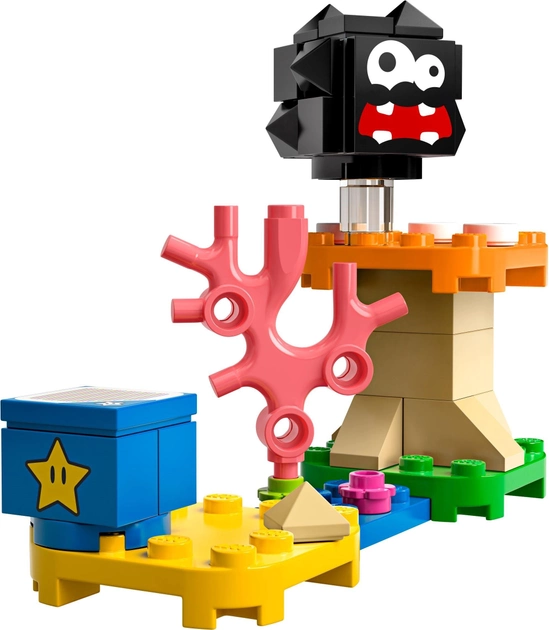 Конструктор LEGO Super Mario Кошлатик і грибна платформа 39 деталей (30389) - зображення 2