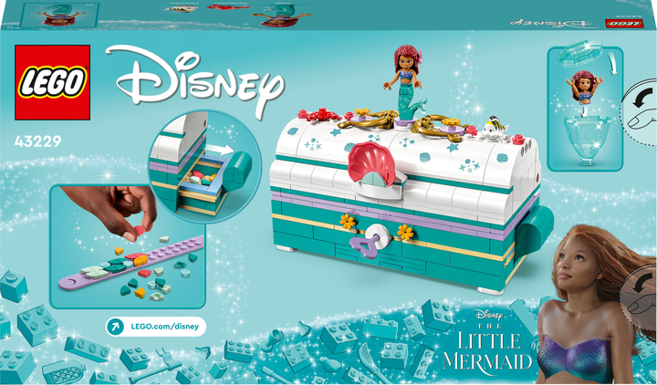Zestaw klocków LEGO Disney Princess Skrzynia ze skarbami Arielki 370 elementów (43229) - obraz 10