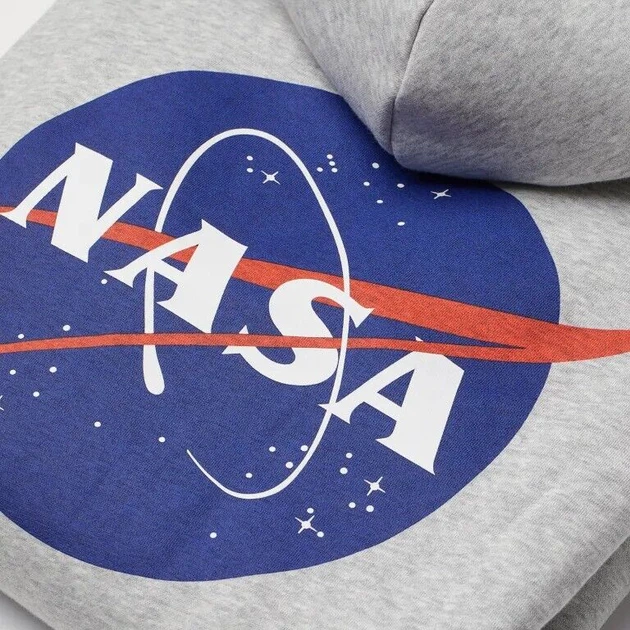 Худи утепленное мужское H&M 060977523 XXL Серый/Nasa (6666000265159) - Фото 2 Худи утепленное мужское H&M 060977523 XXL Серый/Nasa (6666000265159) - изображение 2