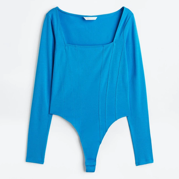 Боди-лонгслив H&M 061123802 XL Голубой (6666000267856) - Фото 6 Боди-лонгслив H&M 061123802 XL Голубой (6666000267856) - изображение 6