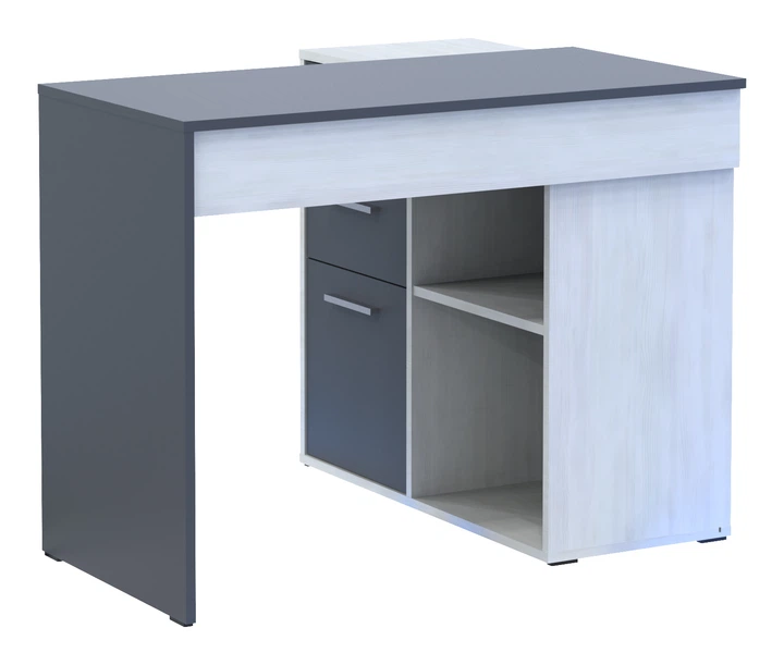 Офисный стол Doros Т8 100х83х75 см Белое дерево / Графит (81339363) - Фото 4 Офисный стол Doros Т8 100х83х75 см Белое дерево / Графит (81339363) - изображение 4