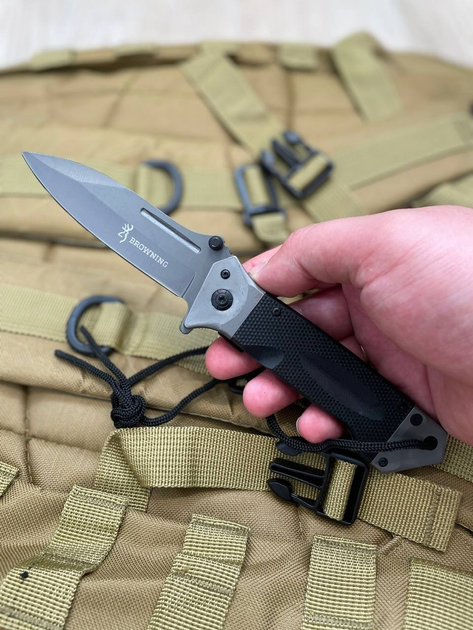 Складной нож Browning SA91 черный 21 см - изображение 1