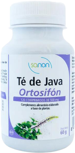 Suplement diety Sanon De Java Ortosifón 120 kapsułek 500 mg (8436556082221) - obraz 1
