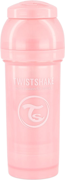 Butelka do karmienia antykolkowa Twistshake z silikonowym smoczkiem 260 ml różowa (7350083122551) - obraz 2