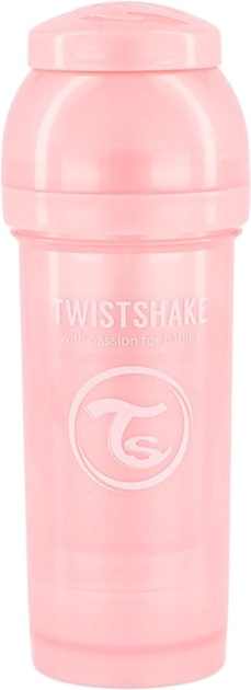 Butelka do karmienia antykolkowa Twistshake z silikonowym smoczkiem 260 ml różowa (7350083122551) - obraz 2